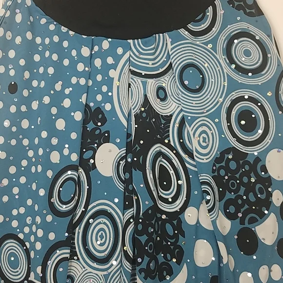 Moa Moa, Blue sleeveless top with Sequins, Sz M - Picture 5 of 6